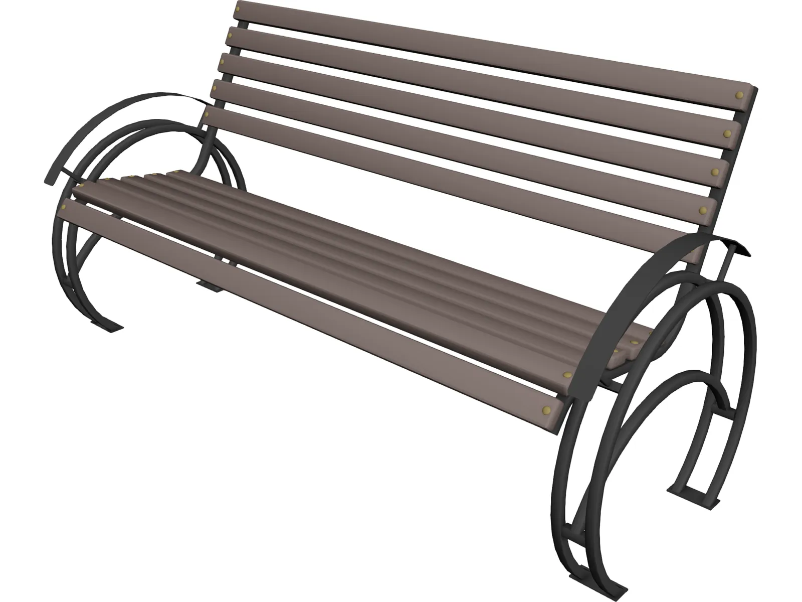 Bench 3D Model main preview