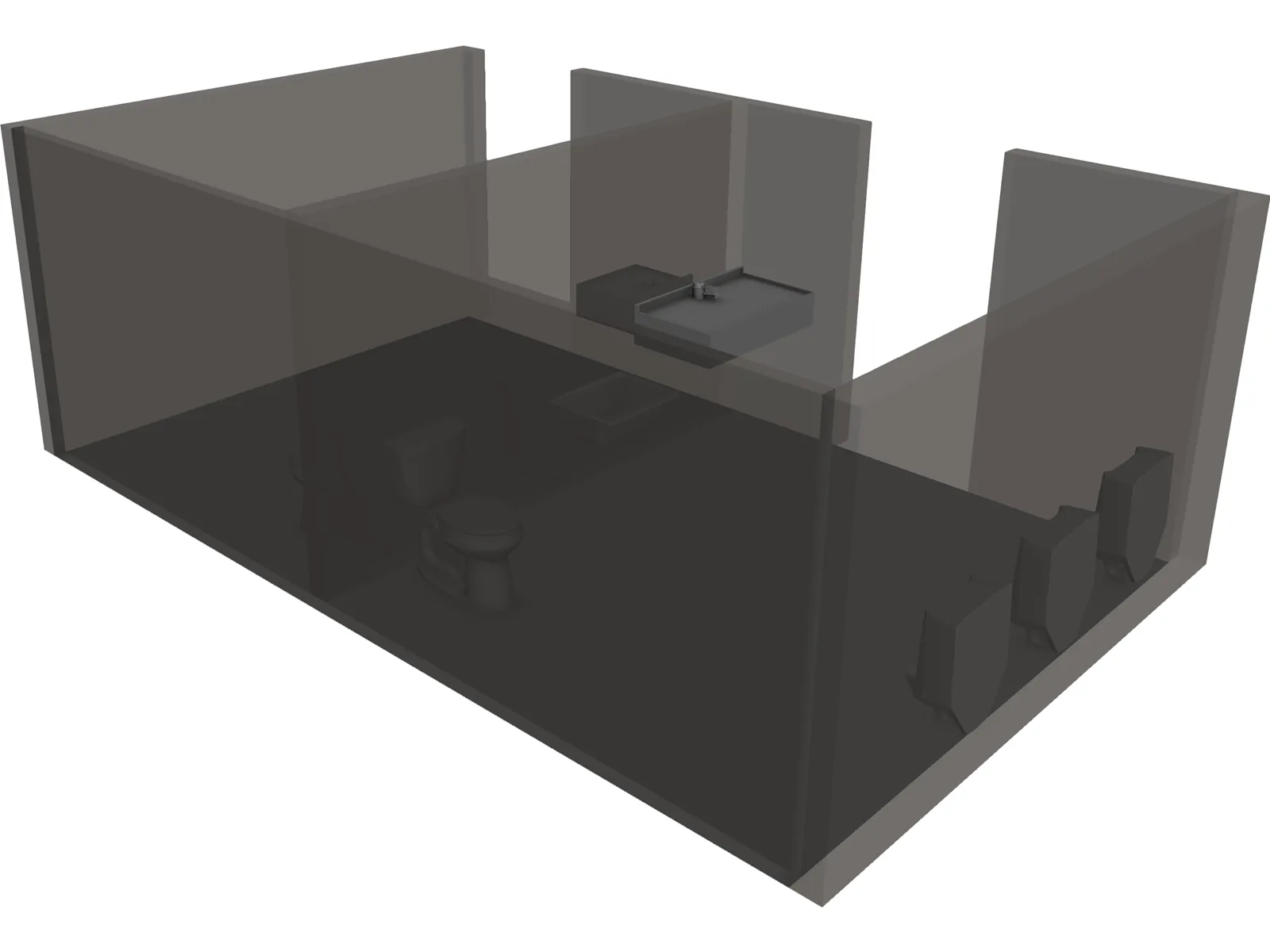 Accessible Space Toilets 3D Model main preview