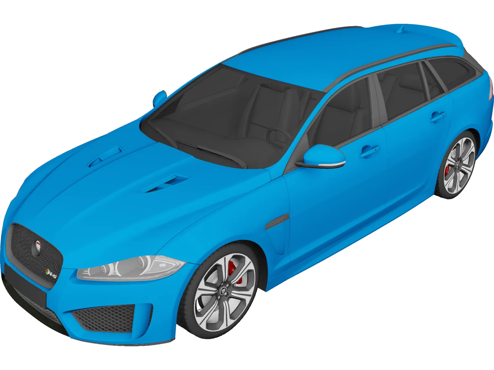 Jaguar XFR-S Sportbrake (2015) 3D Model main preview