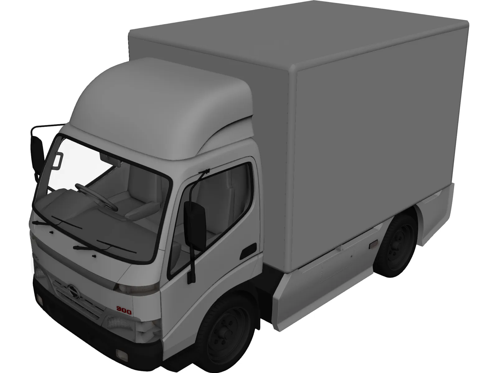 Hino 300 Series Cab Box (2012) 3D Model main preview