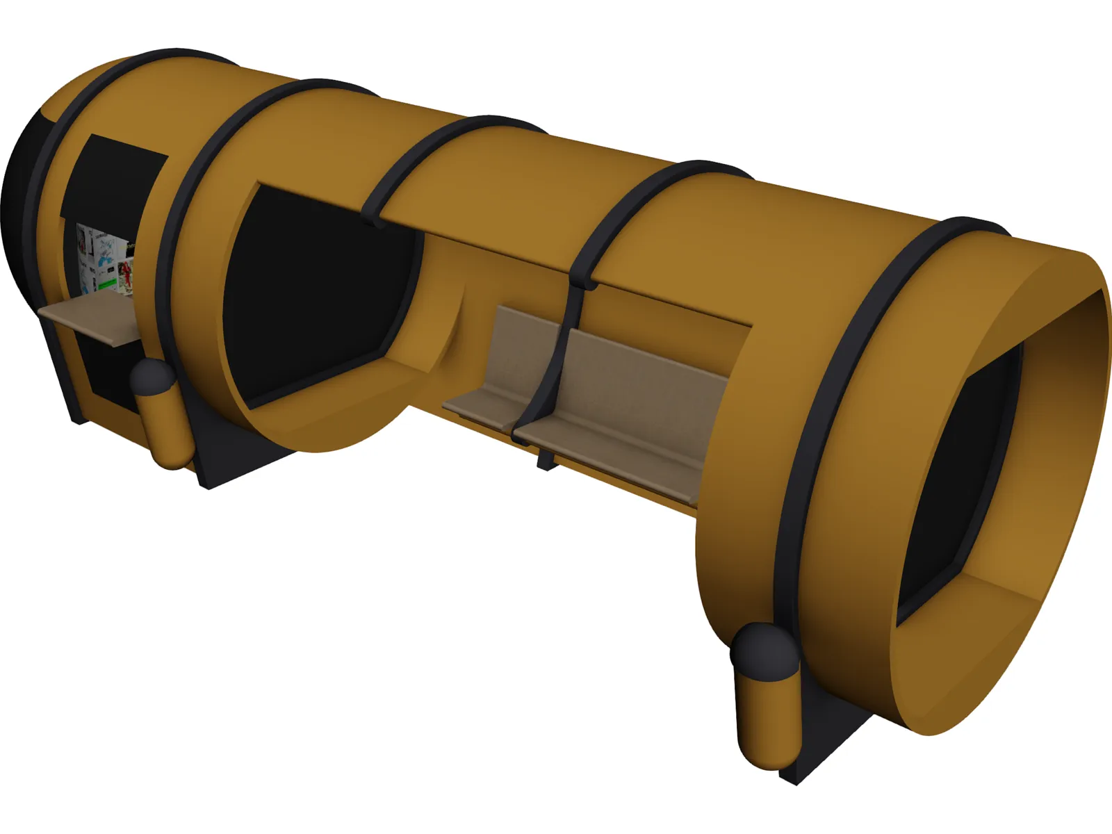 Bus Stop 3D Model main preview