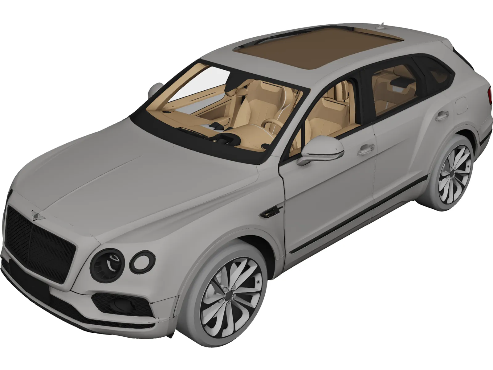 Bentley Bentayga (2017) 3D Model main preview