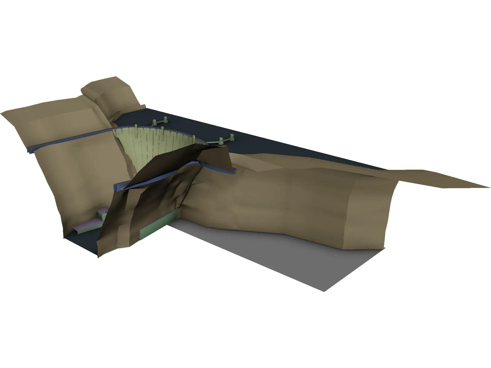 River Hoover Dam 3D Model main preview