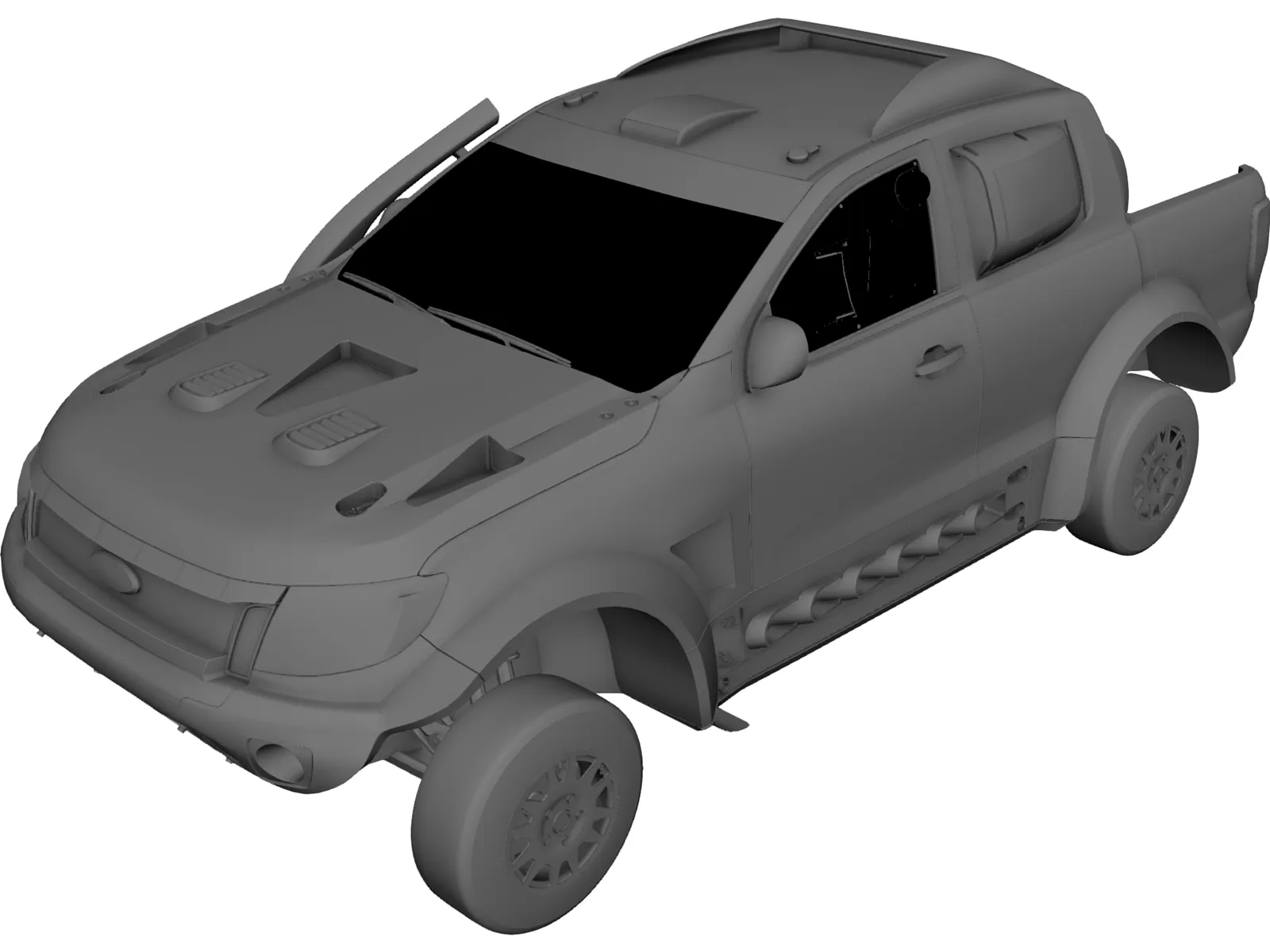 Ford Ranger Rally 3D Model main preview