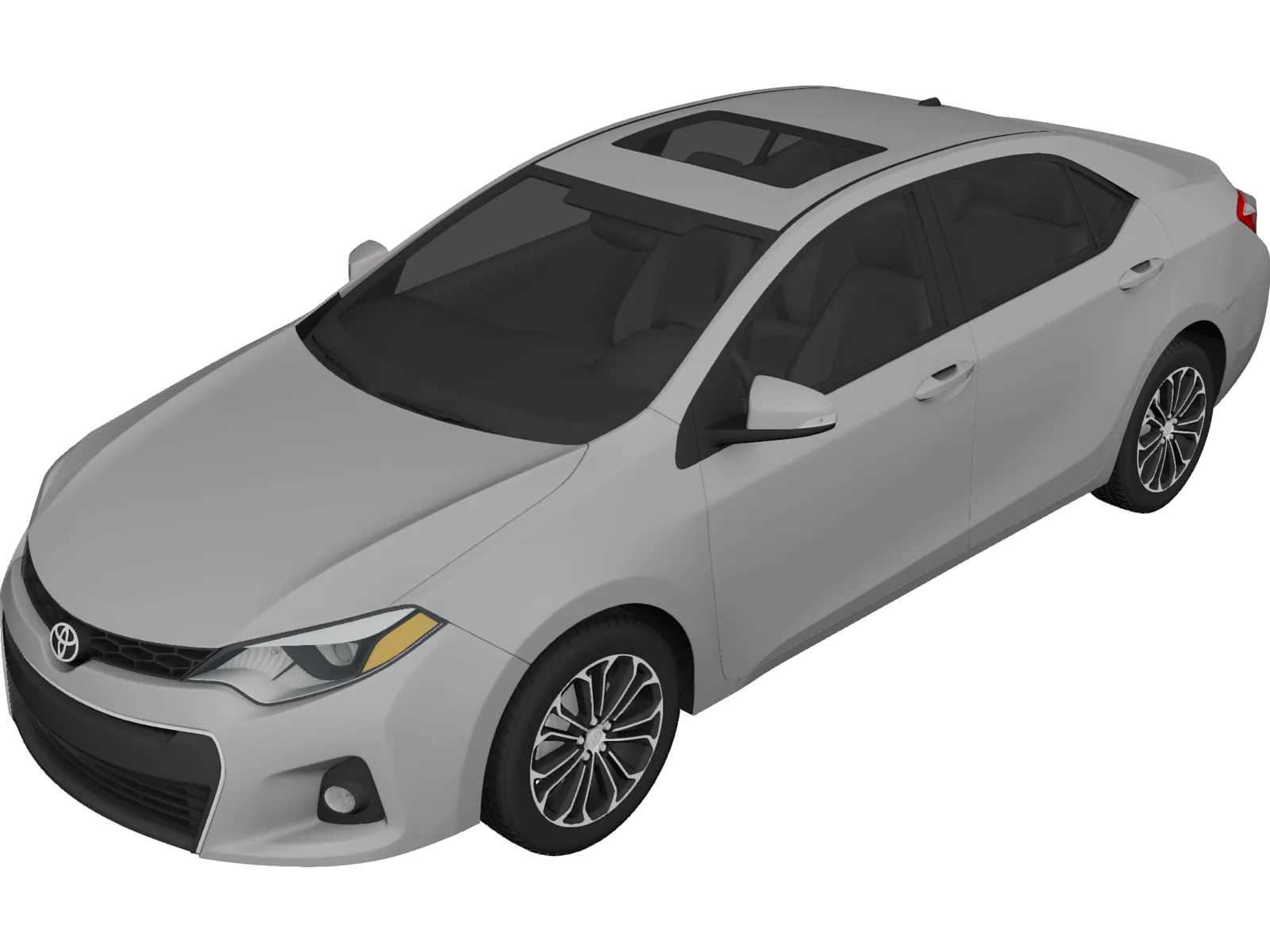 Toyota Corolla S (2014) 3D Model main preview