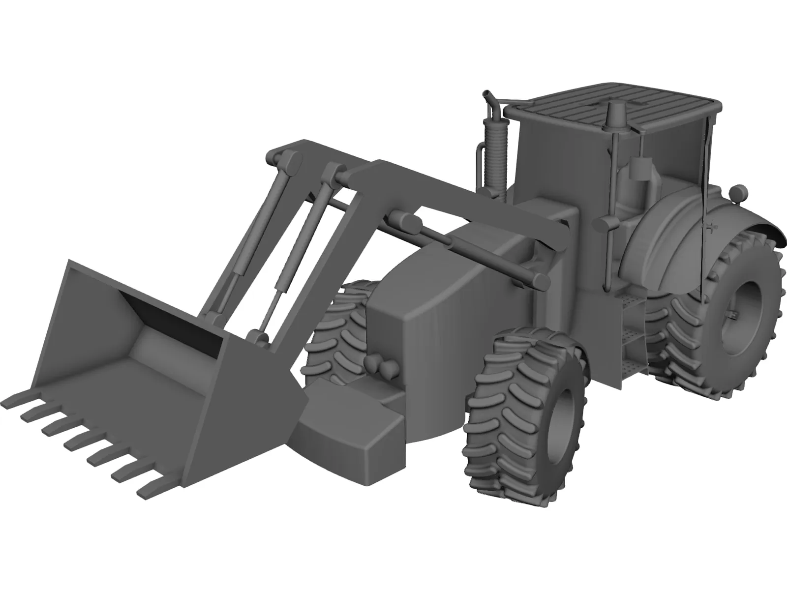 Excavator 3D Model main preview