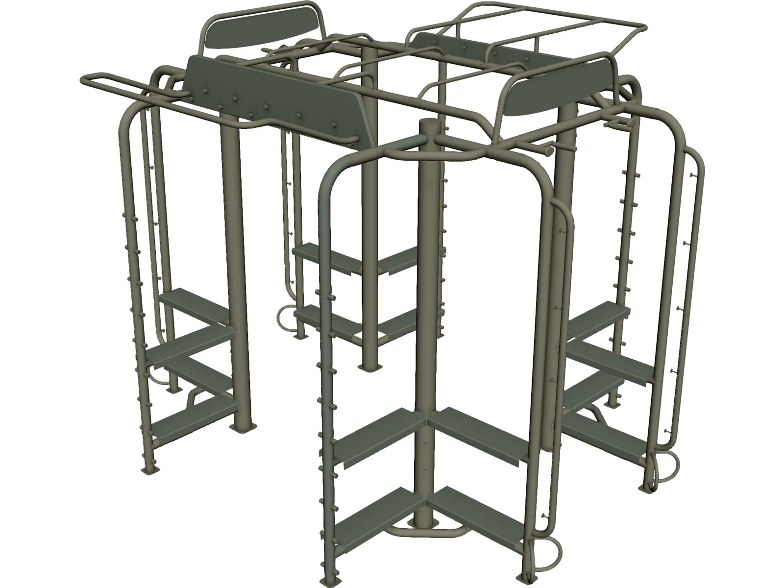 Gym Equipment 3D Model main preview