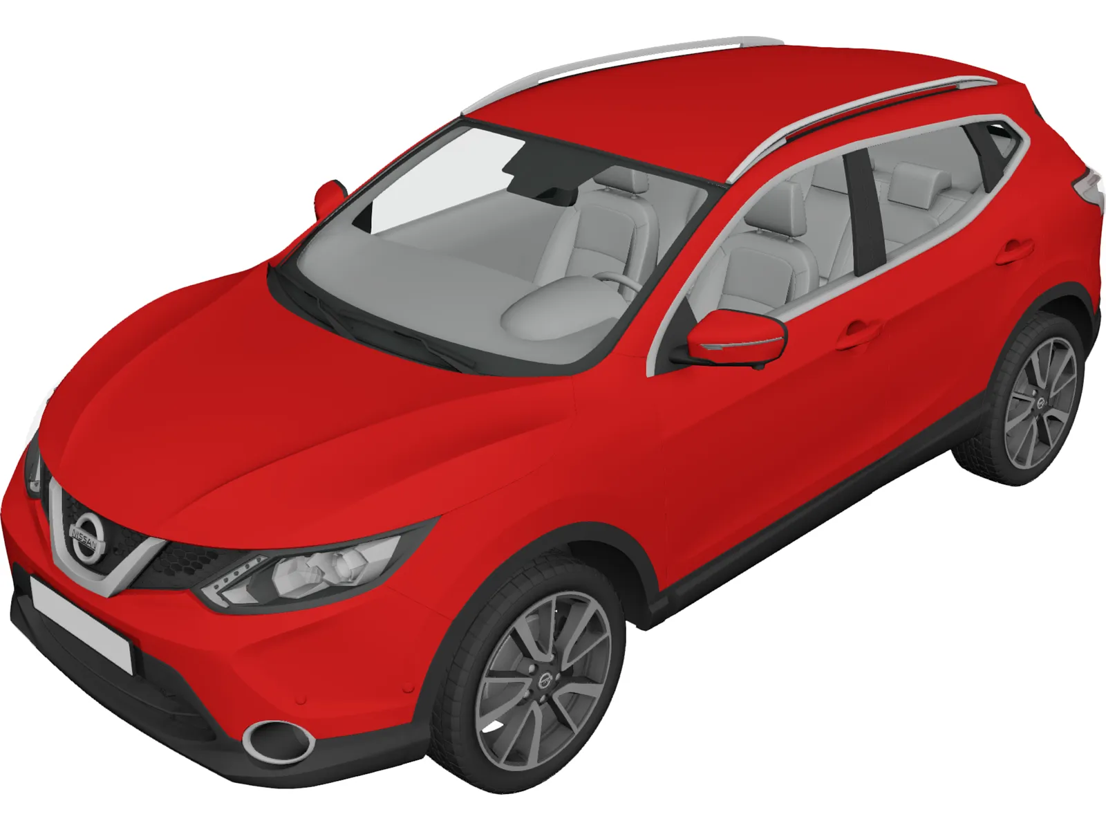Nissan Qashqai (2014) 3D Model main preview
