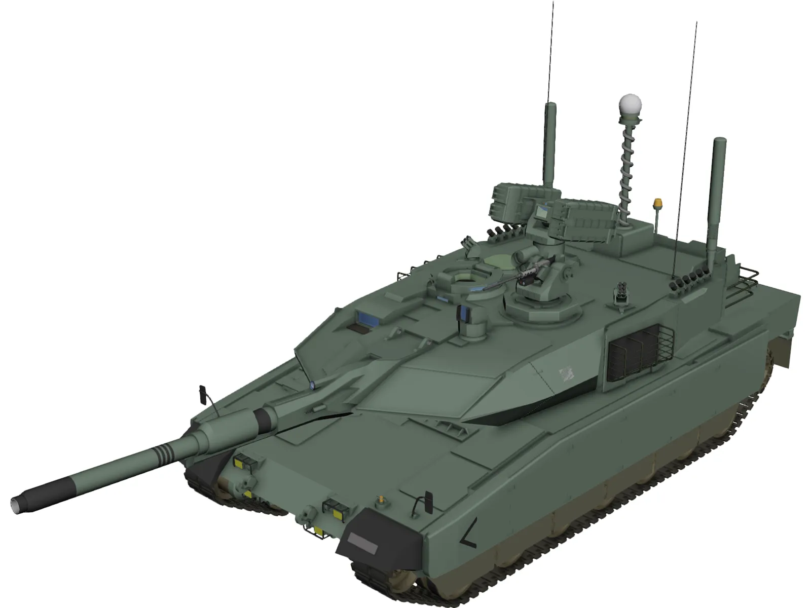 Altay Tank 3D Model main preview