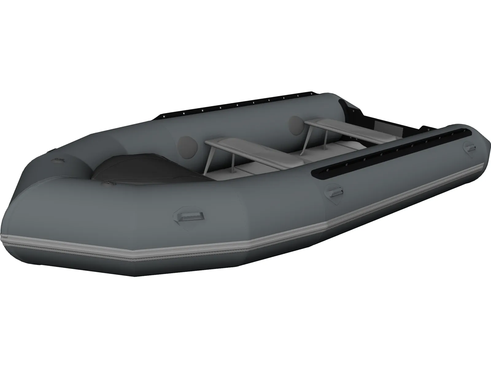 Inflatable Boat 3D Model main preview