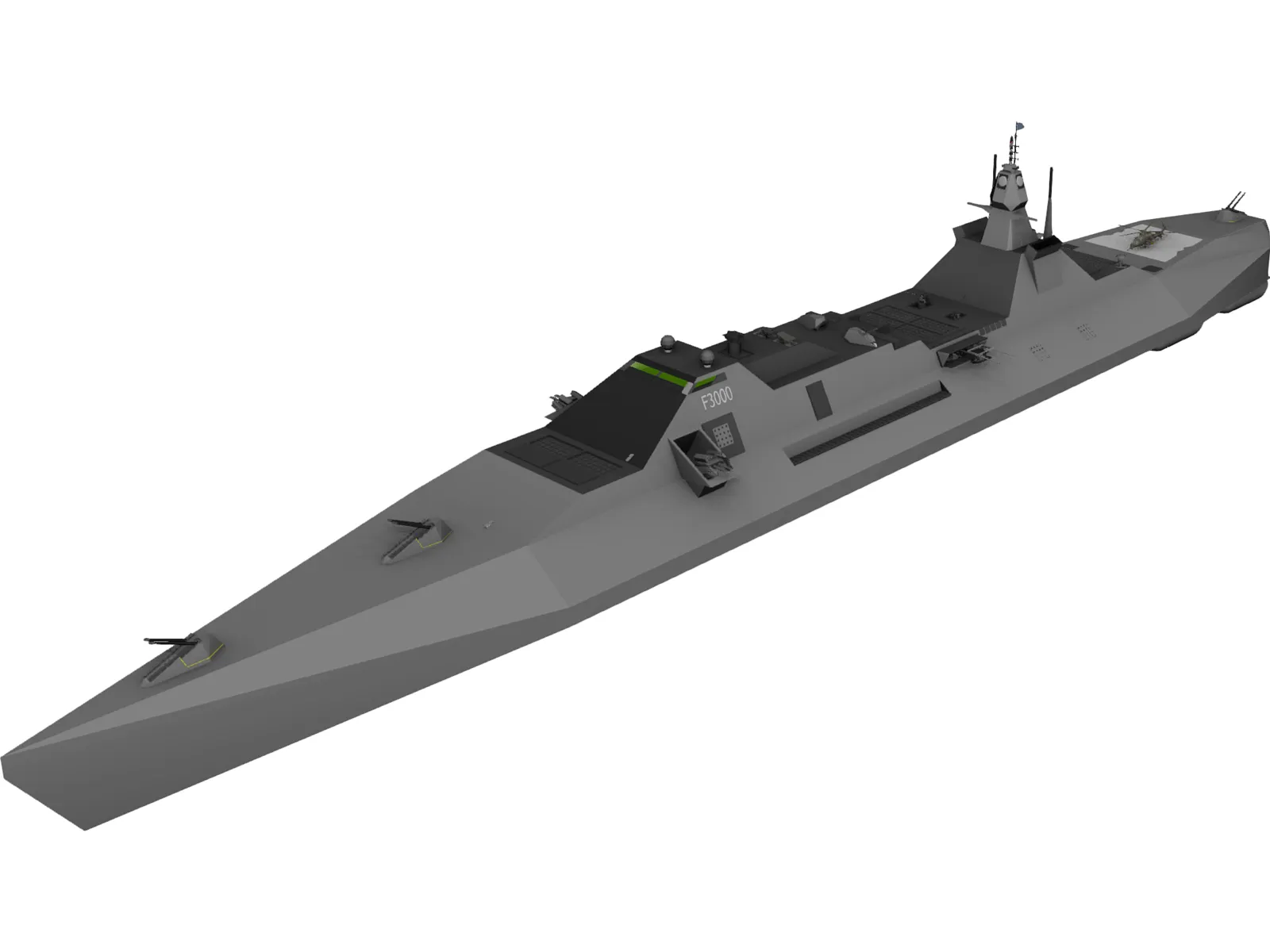 TF-3000 Kanuni Cruiser 3D Model main preview