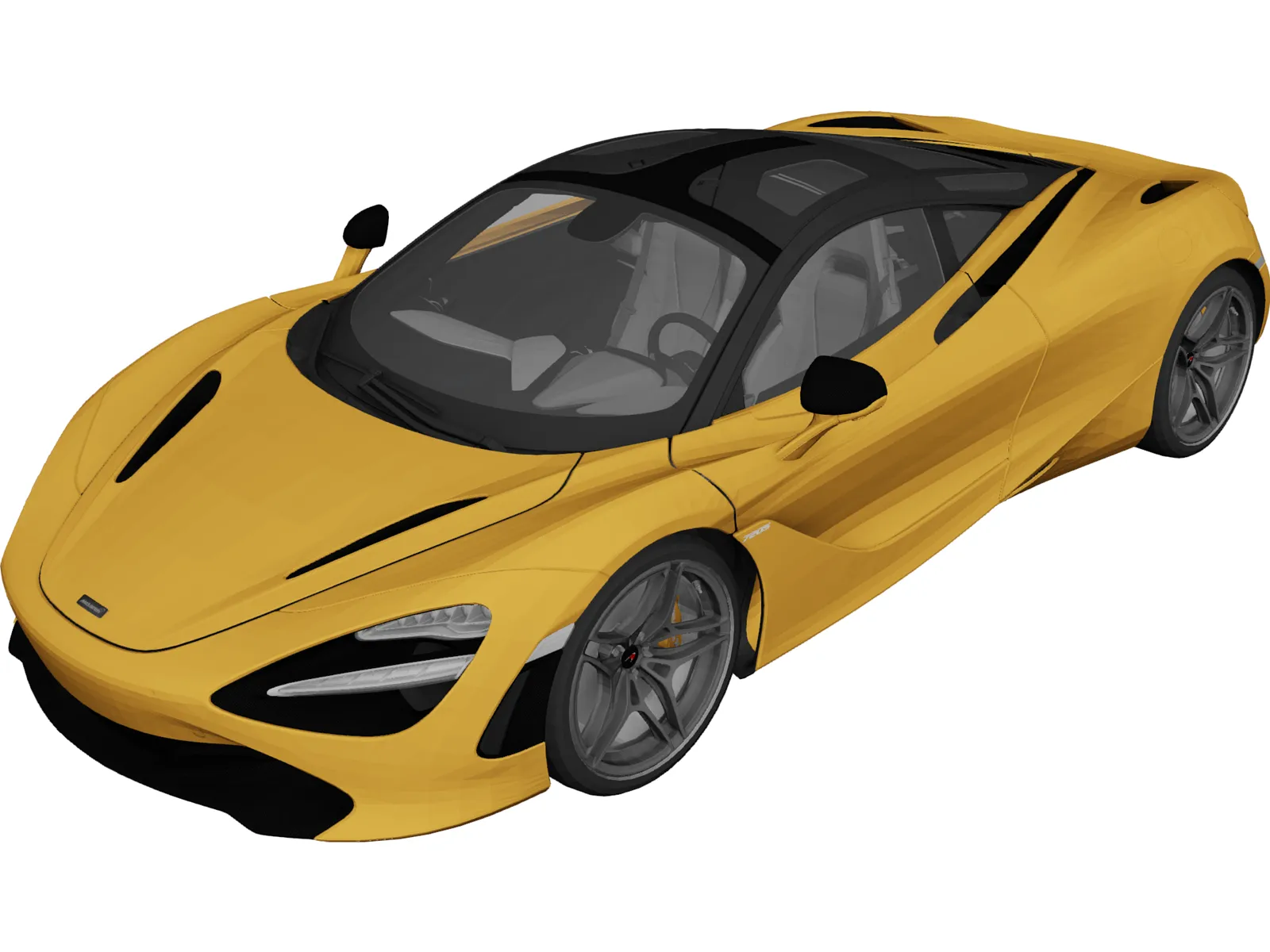 McLaren 720S (2018) 3D Model main preview
