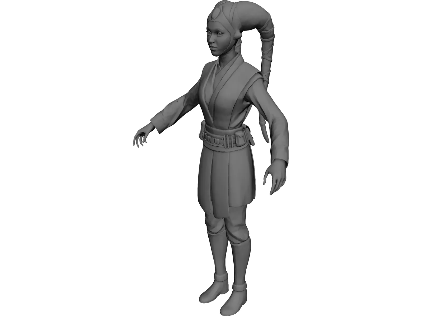 Jedi Twilek Padawan 3D Model main preview
