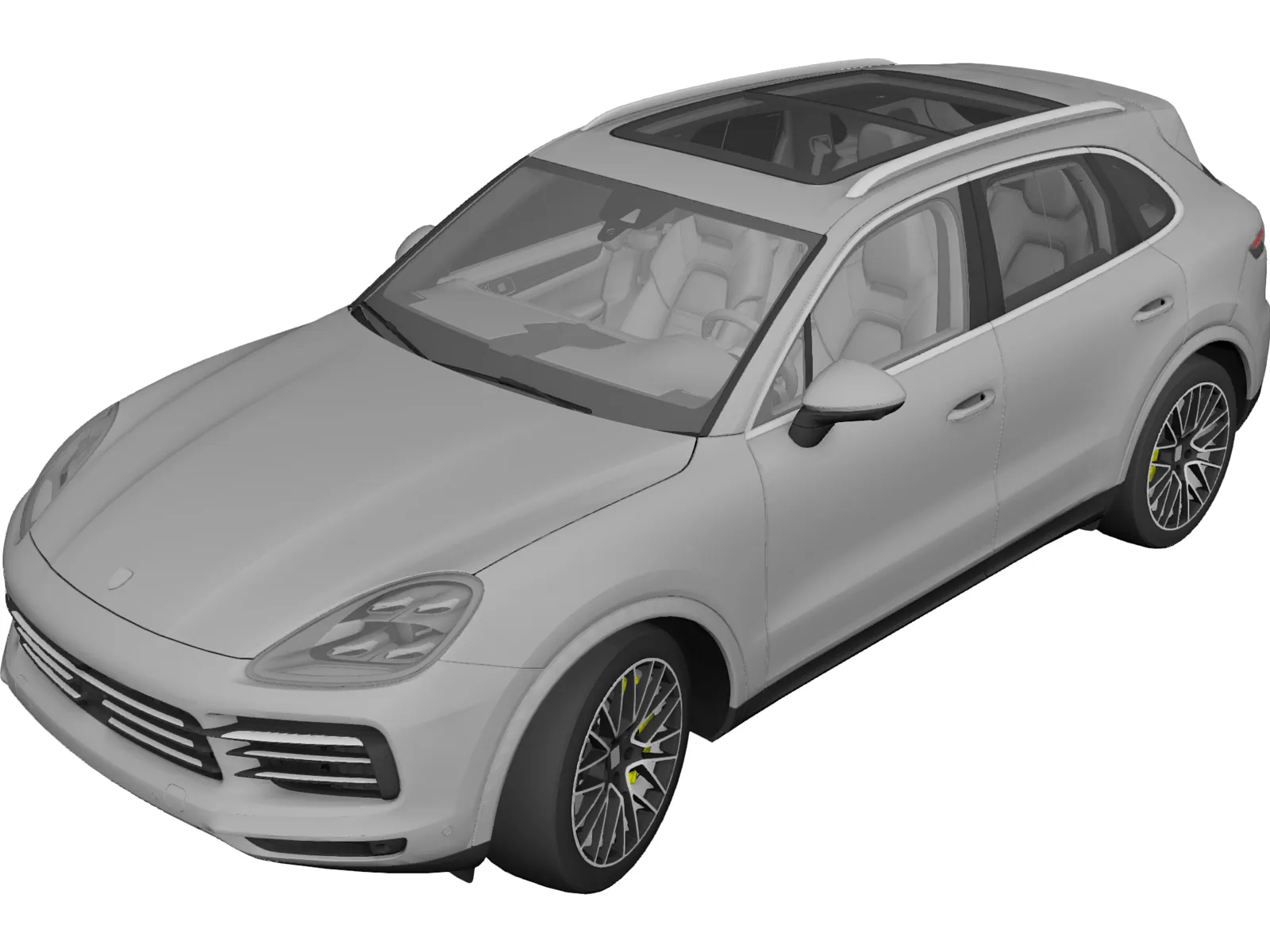 Porsche Cayenne S (2018) 3D Model main preview