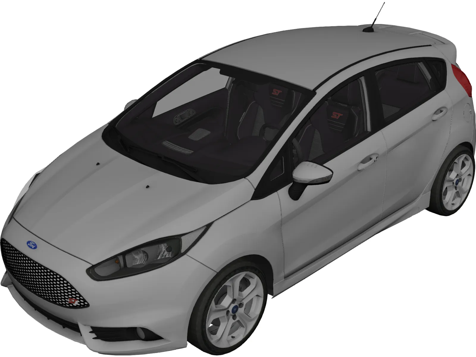 Ford Fiesta ST (2016) 3D Model main preview