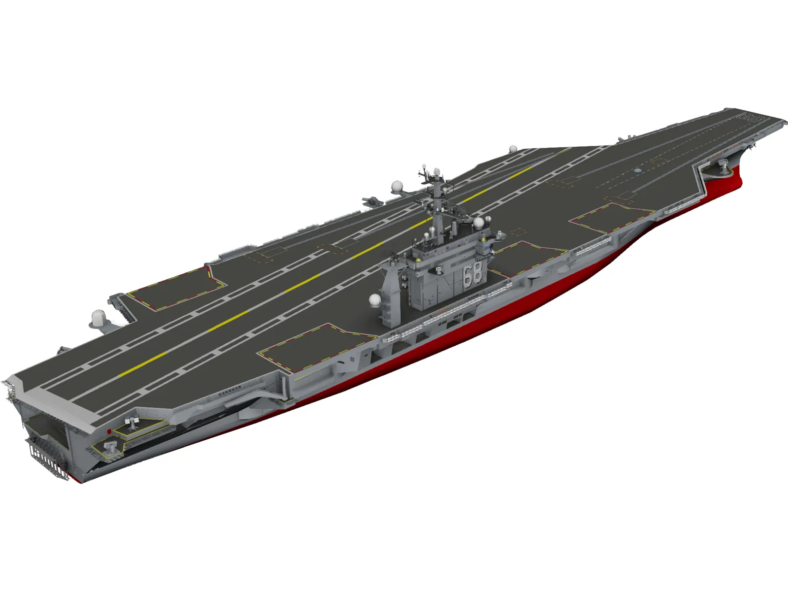 USS Gerald R. Ford 3D Model main preview