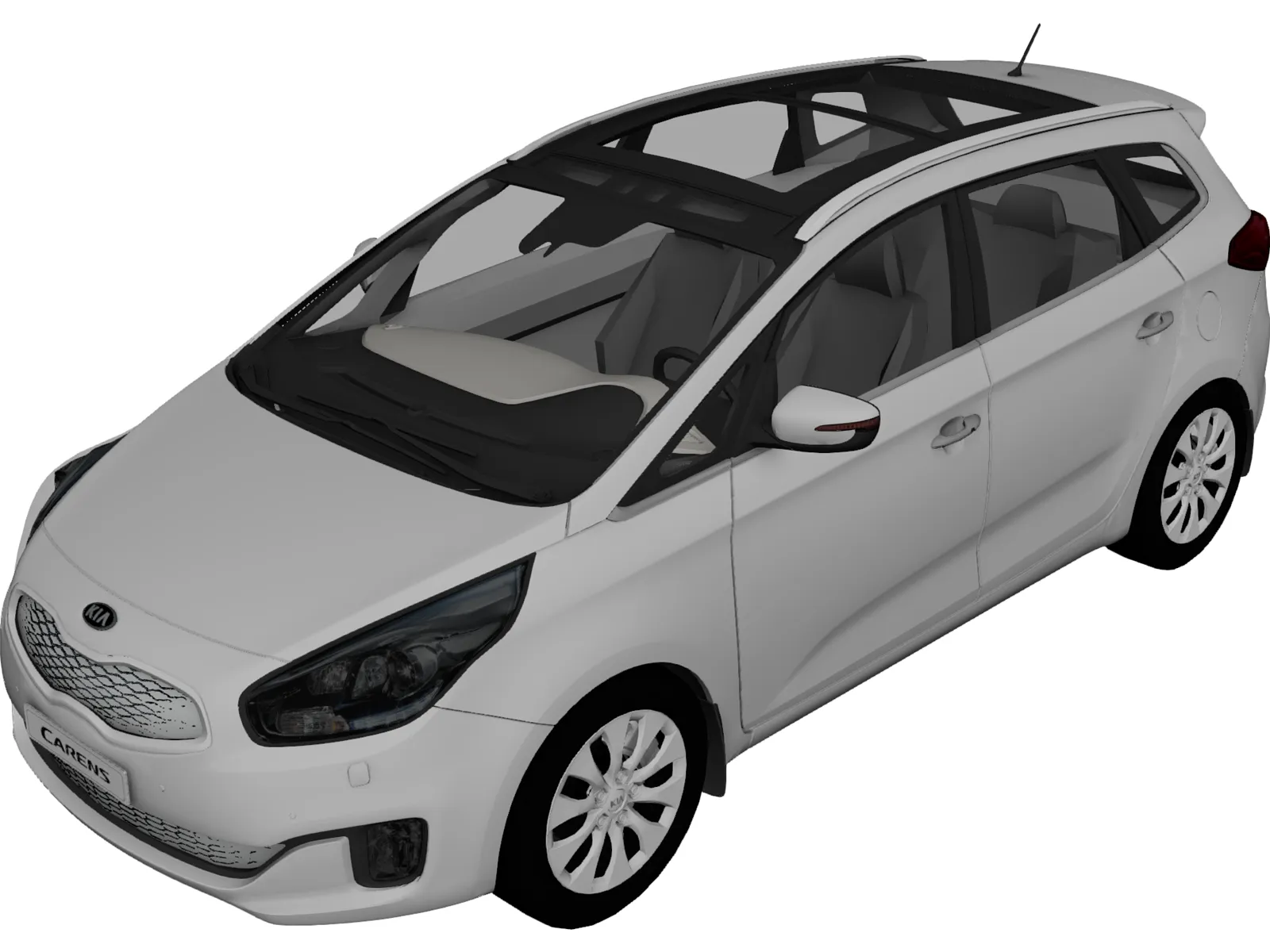 Kia Carens [Rondo] (2013) 3D Model main preview