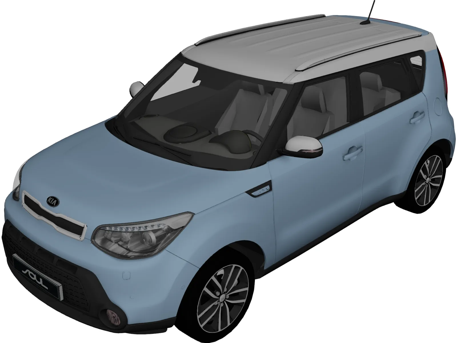 Kia Soul (2014) 3D Model main preview