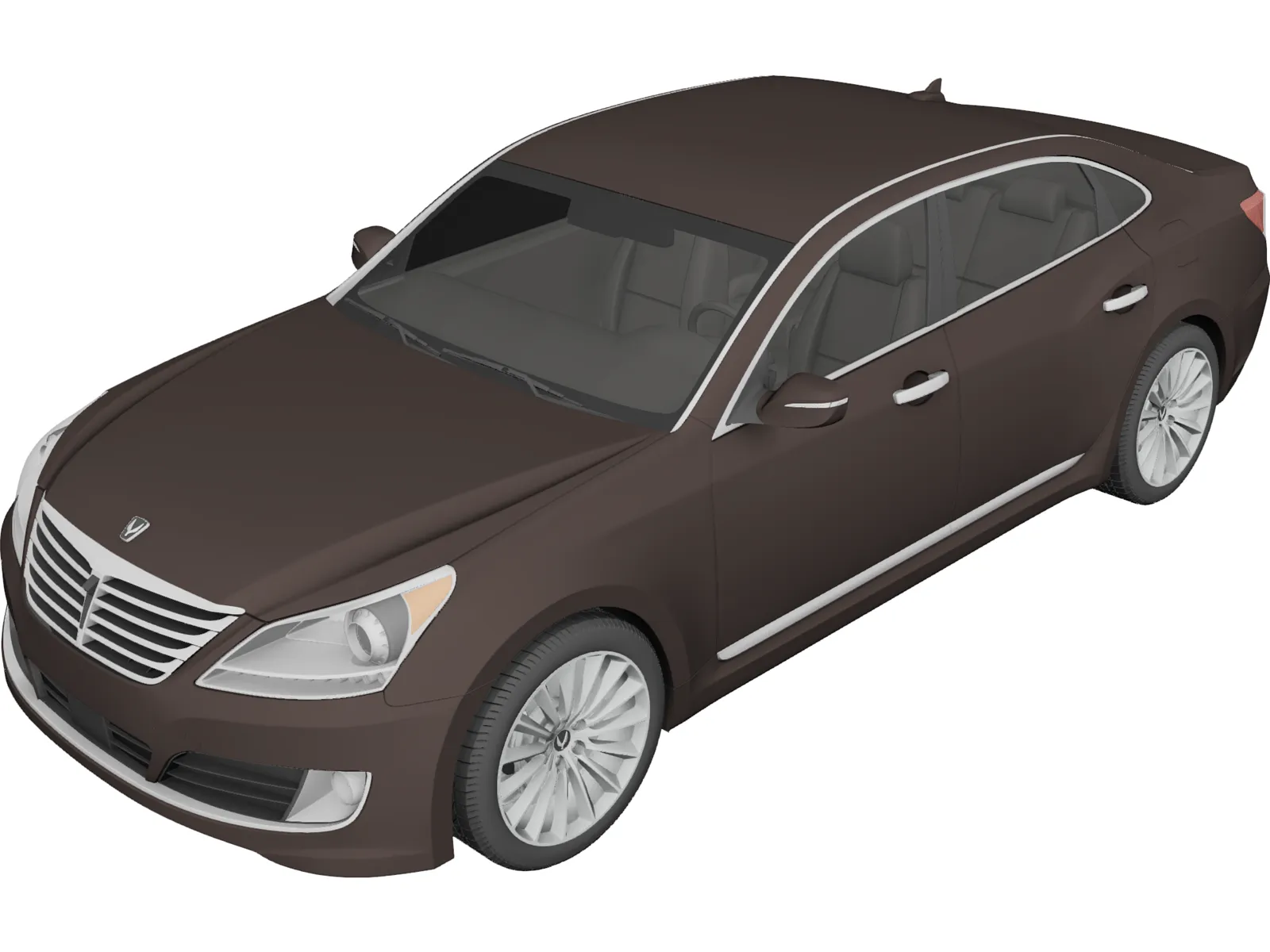 Hyundai Equus (2014) 3D Model main preview