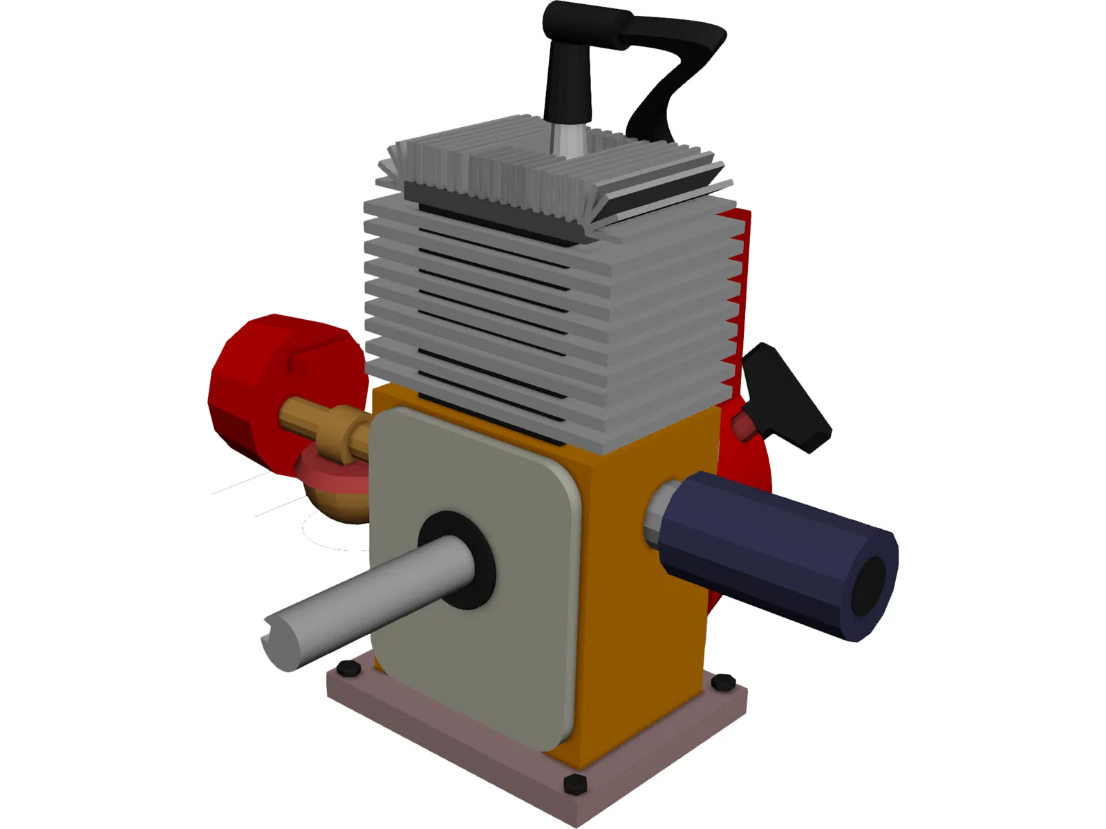 5HP Engine 3D Model main preview