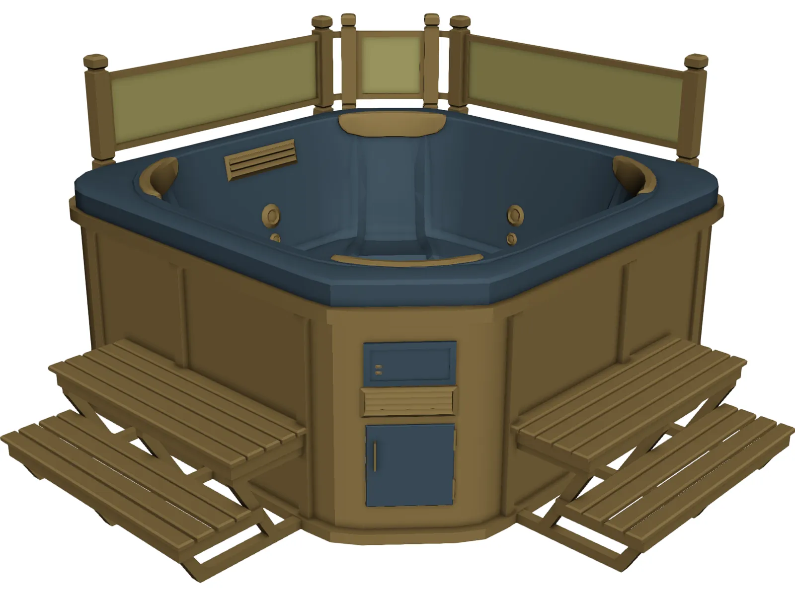 Outdoor Hot Tub Model 3D Model main preview