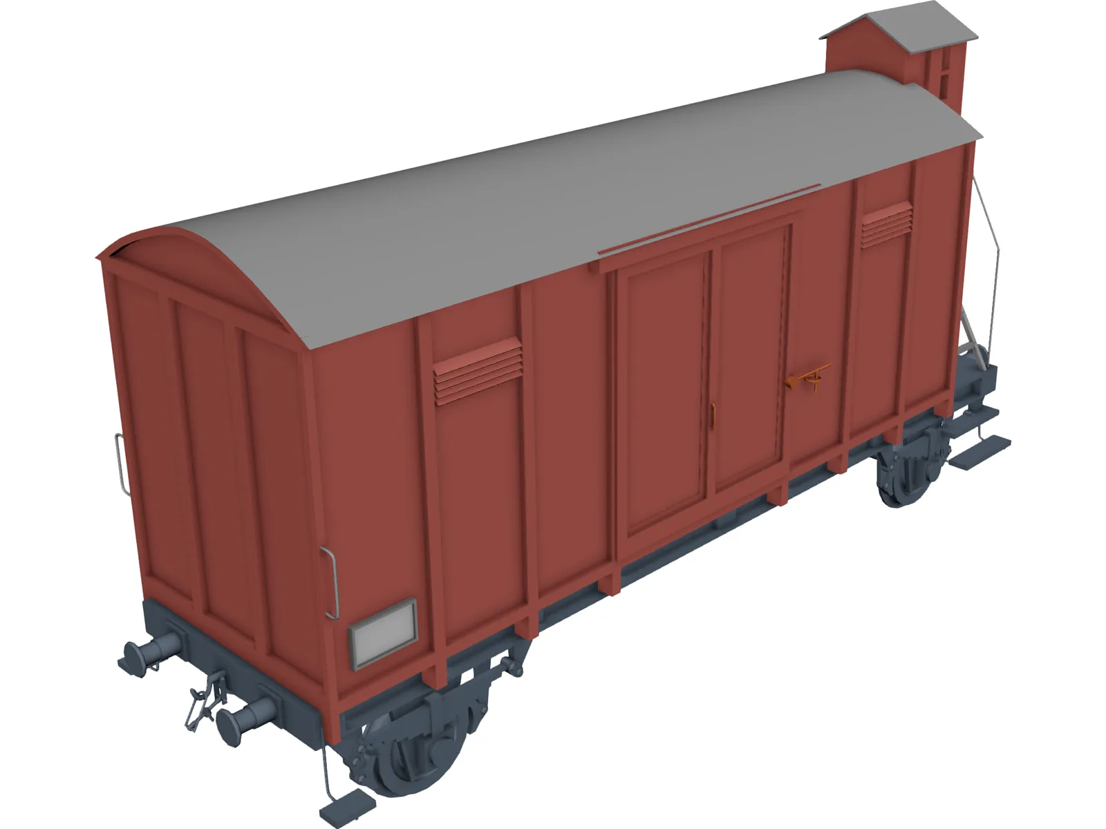 Wagon with Cabin 3D Model main preview