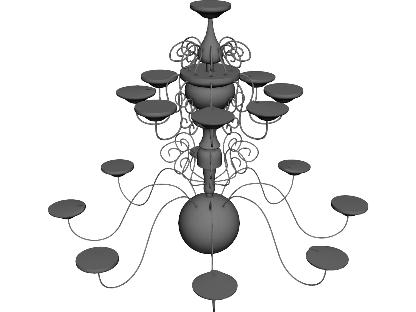 Ceiling Lamp 3D Model main preview