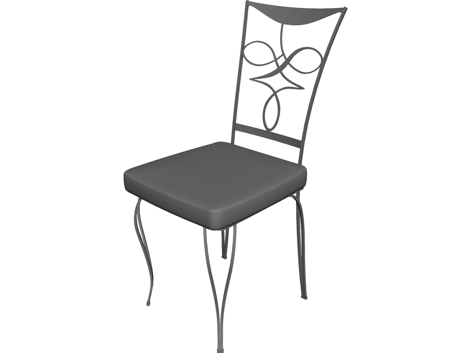 Cast Iron Chair 3D Model main preview
