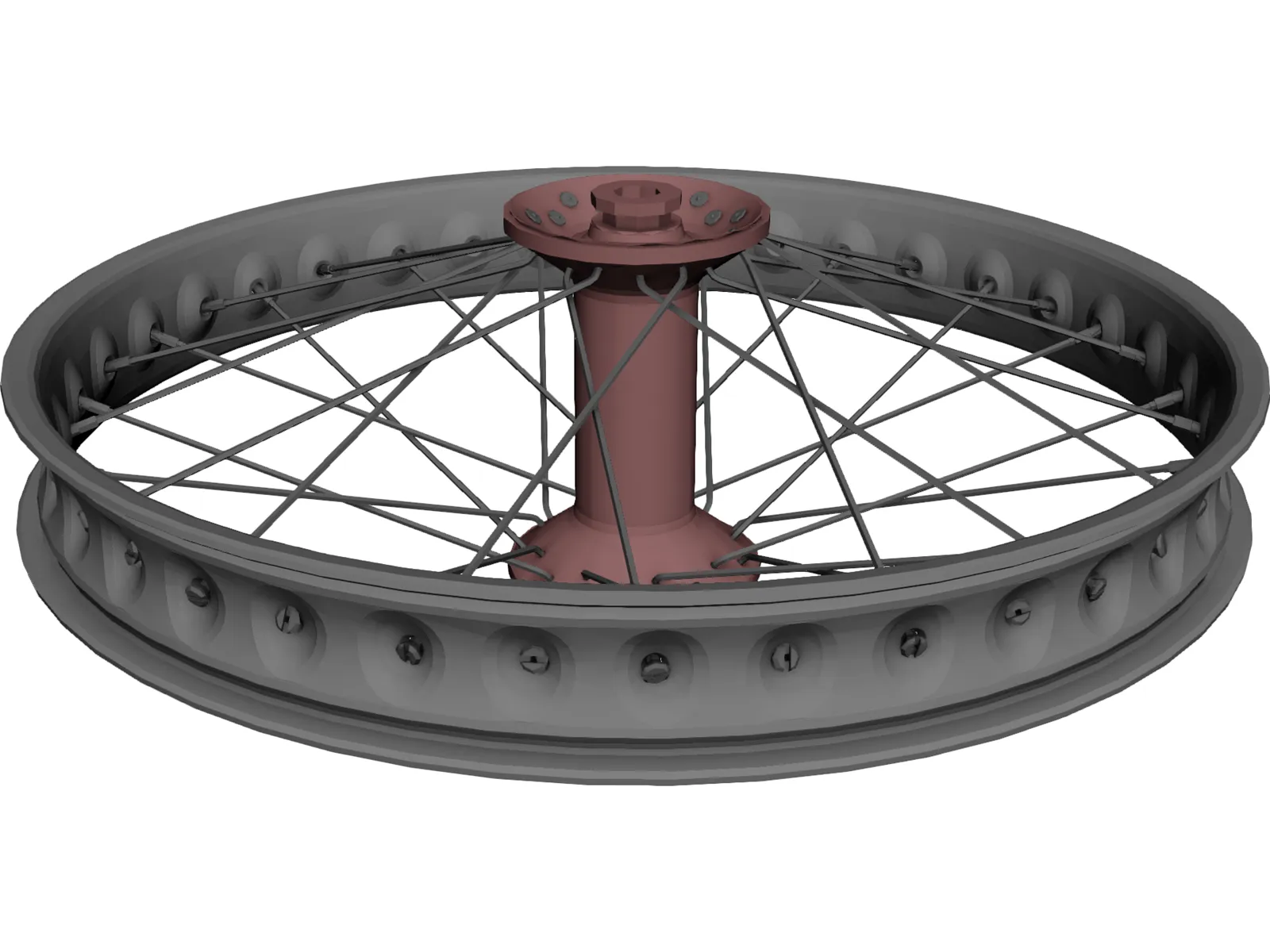 Motorcycle Wheel 3D Model main preview