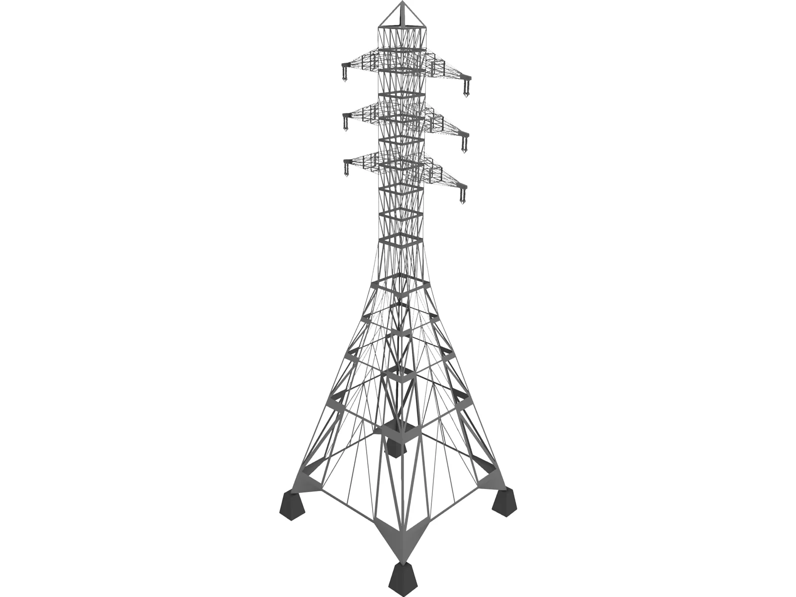 Transmission Pylon 3D Model main preview