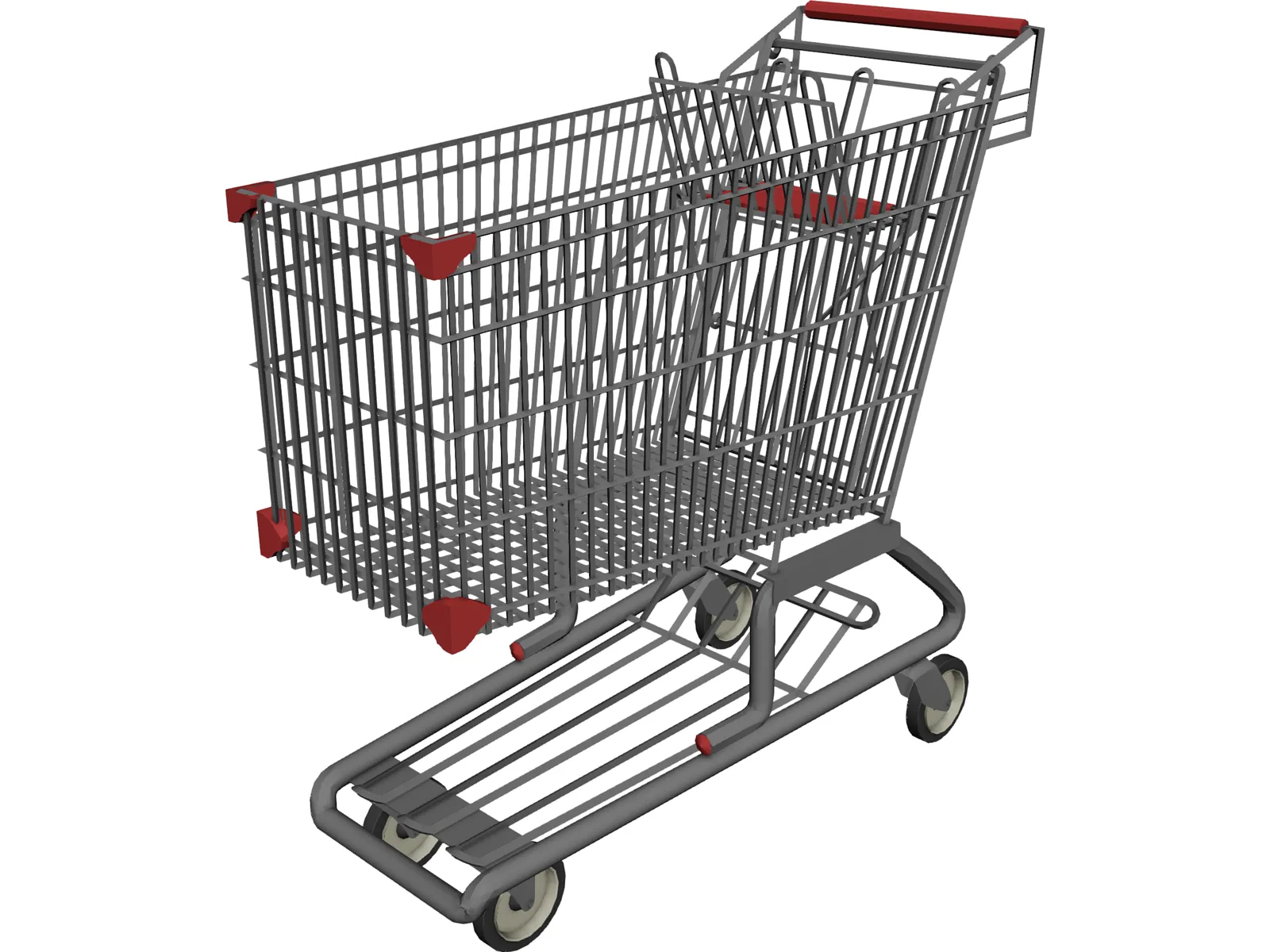 Shopping Cart 3D Model main preview