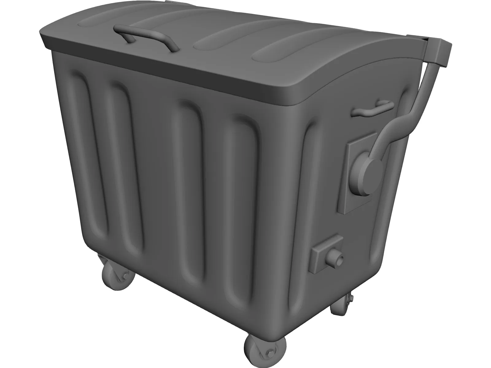 Trash Container 3D Model main preview