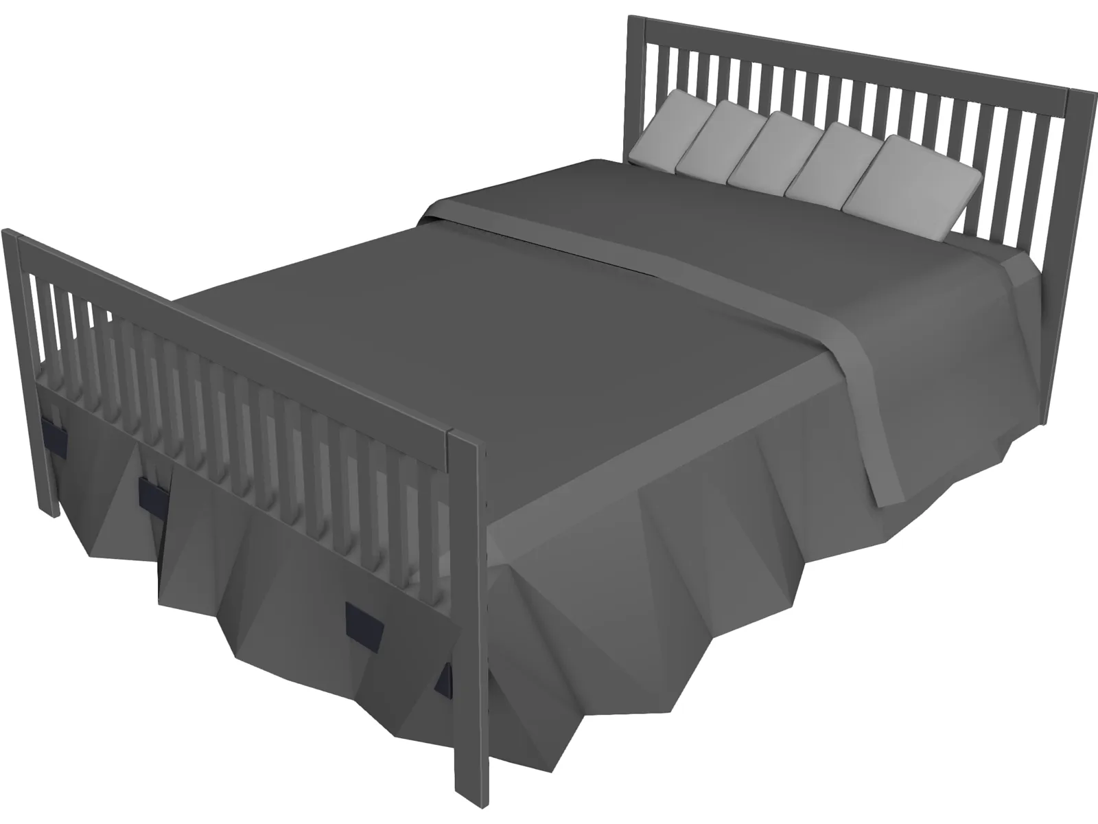 Bed 3D Model main preview