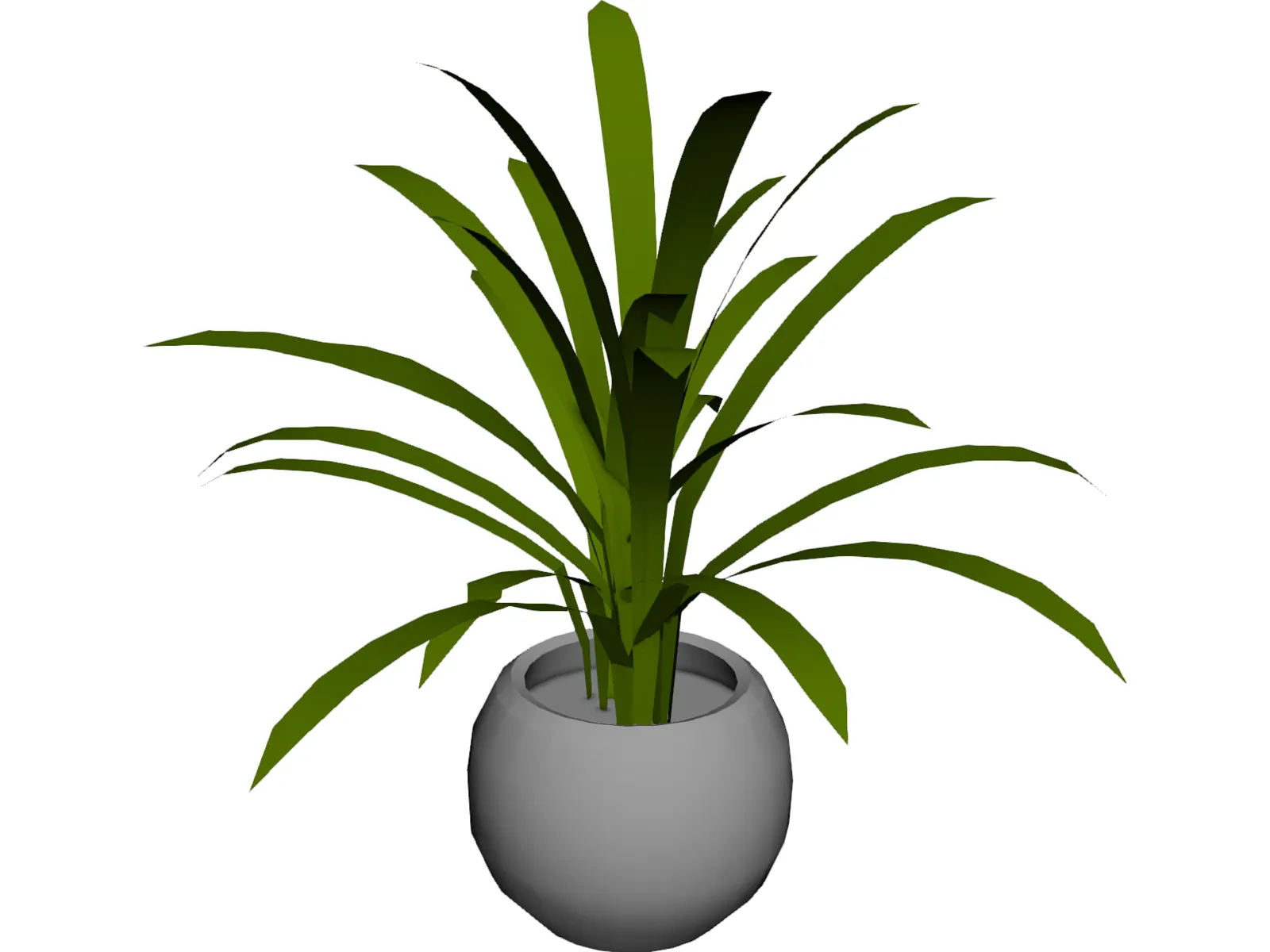Plant in Pot 3D Model main preview