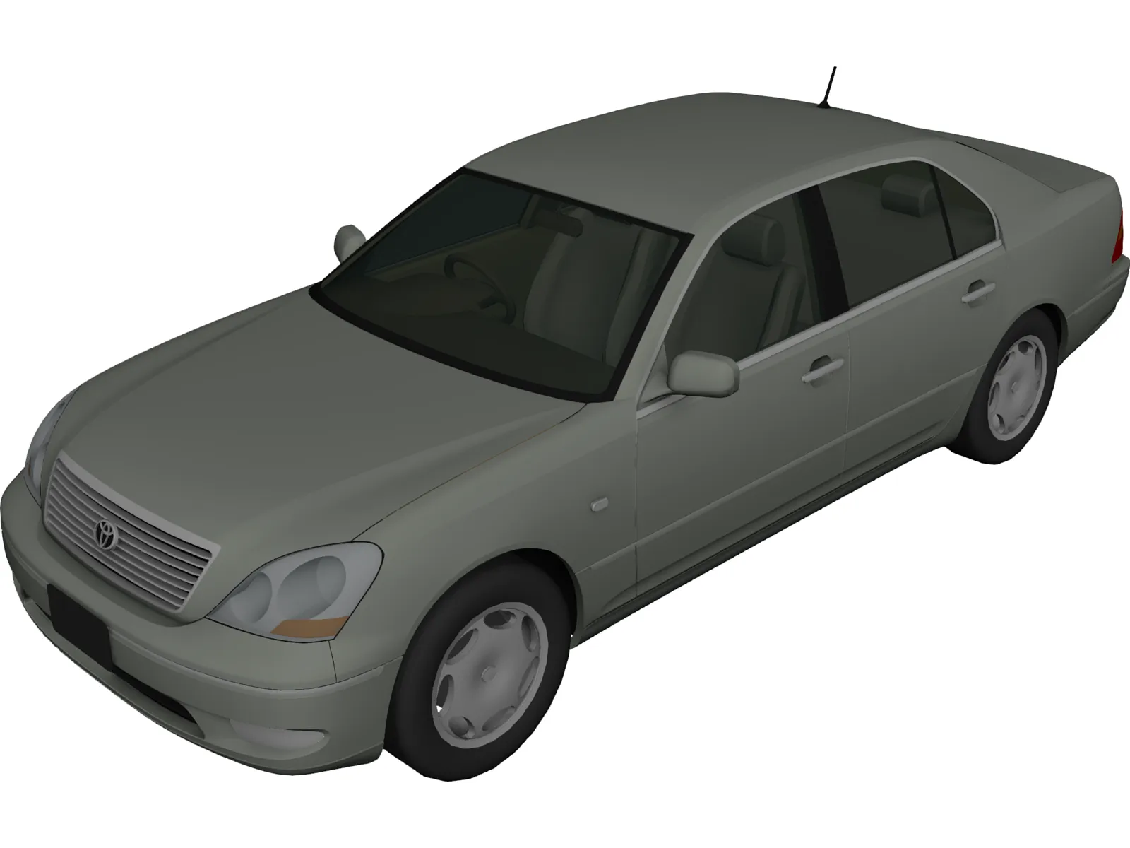 Toyota Celsior (2001) 3D Model main preview