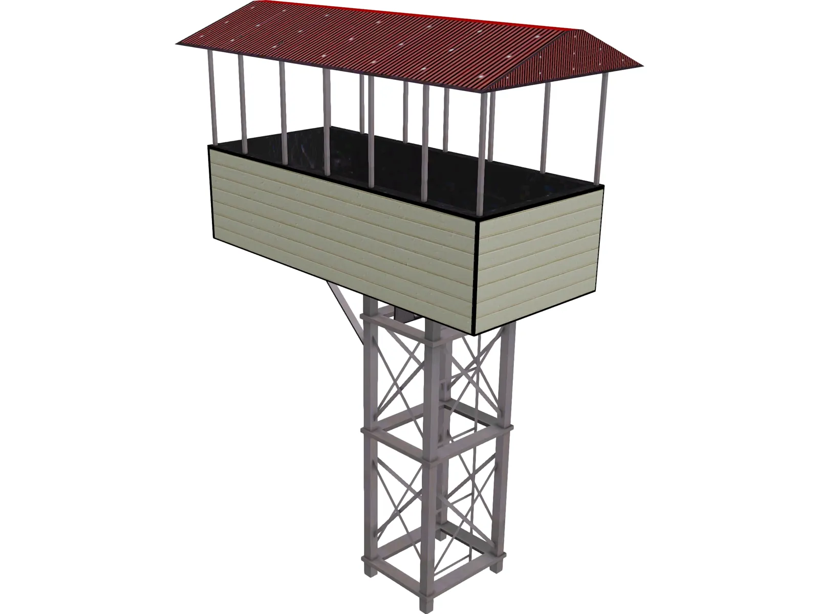 Flag Stand 3D Model main preview