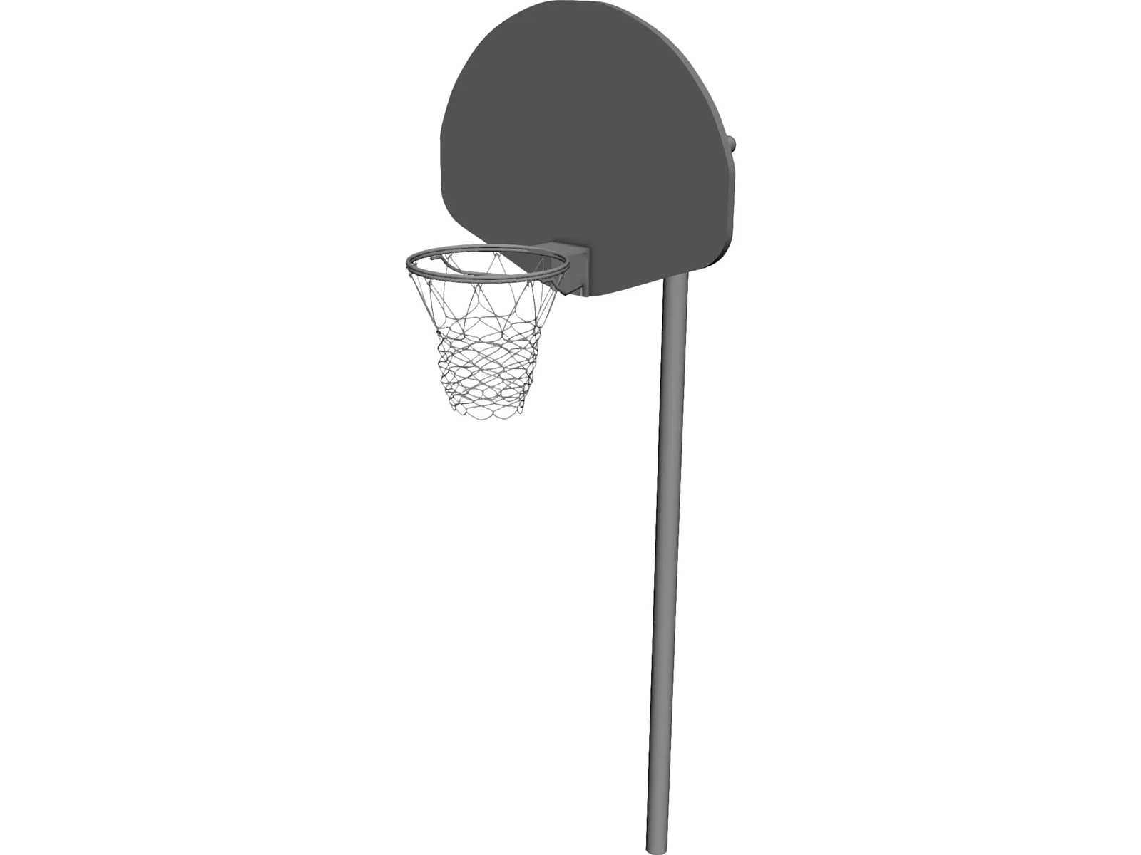 Basketball Street Hoop 3D Model main preview