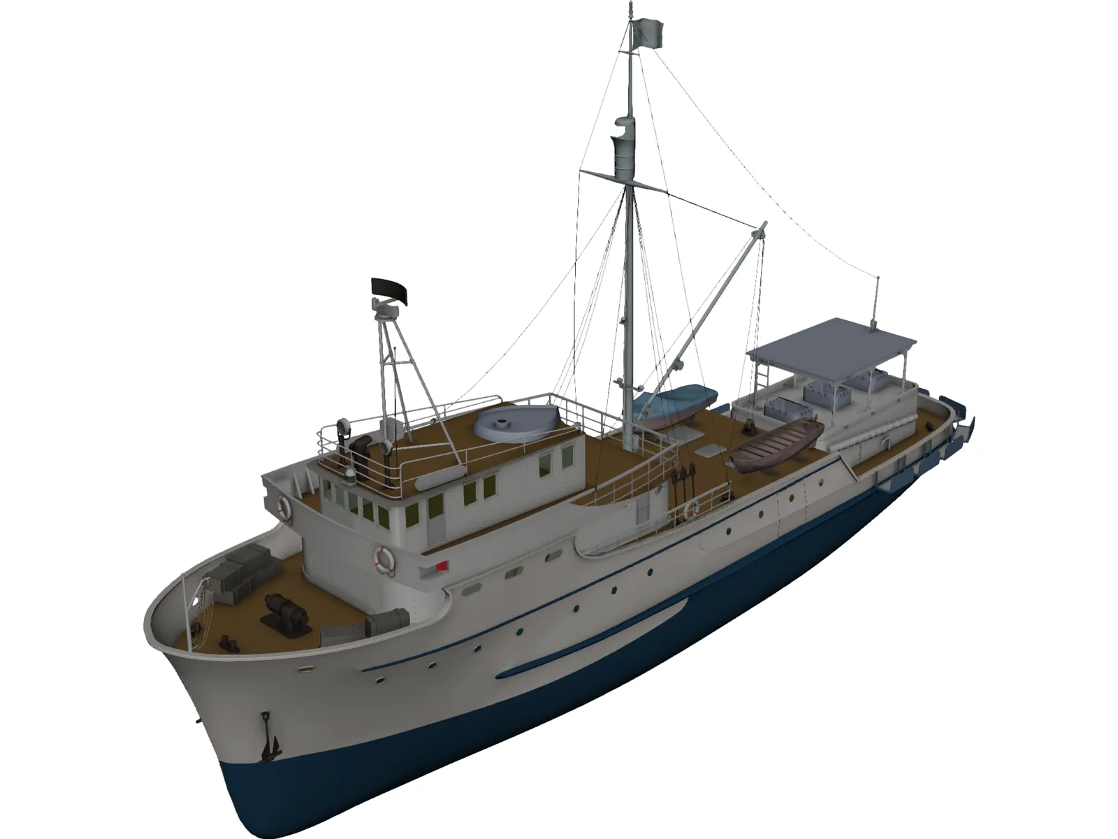 Fishing Ship 3D Model main preview
