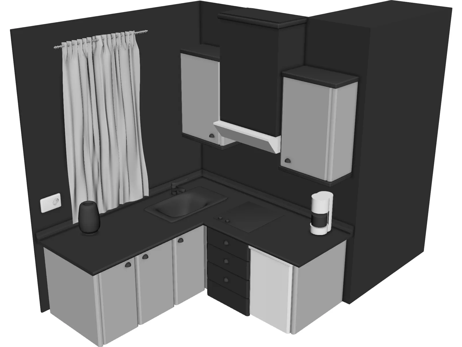 Kitchen 3D Model main preview