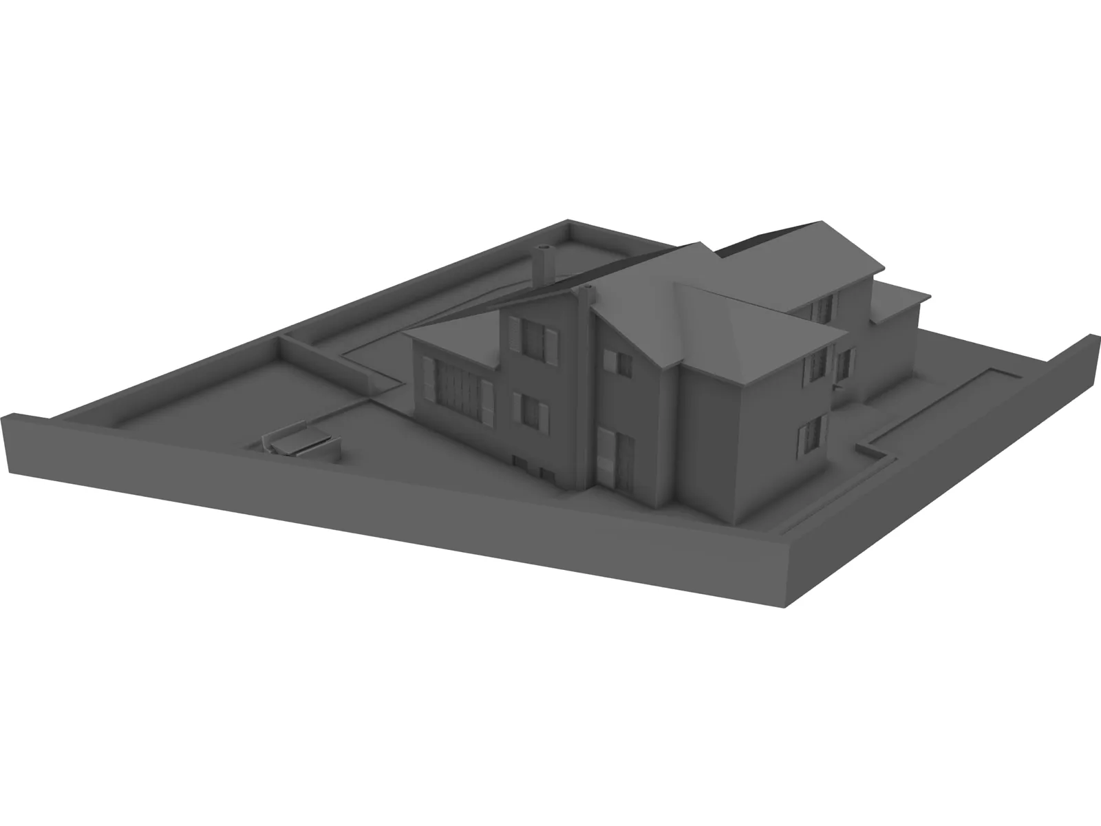 Family House 3D Model main preview