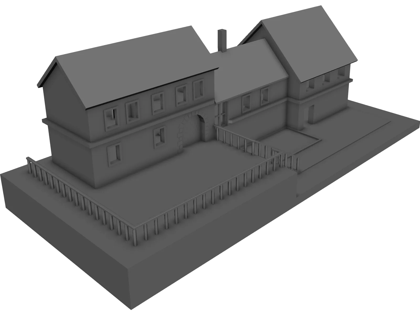 Family House 3D Model main preview