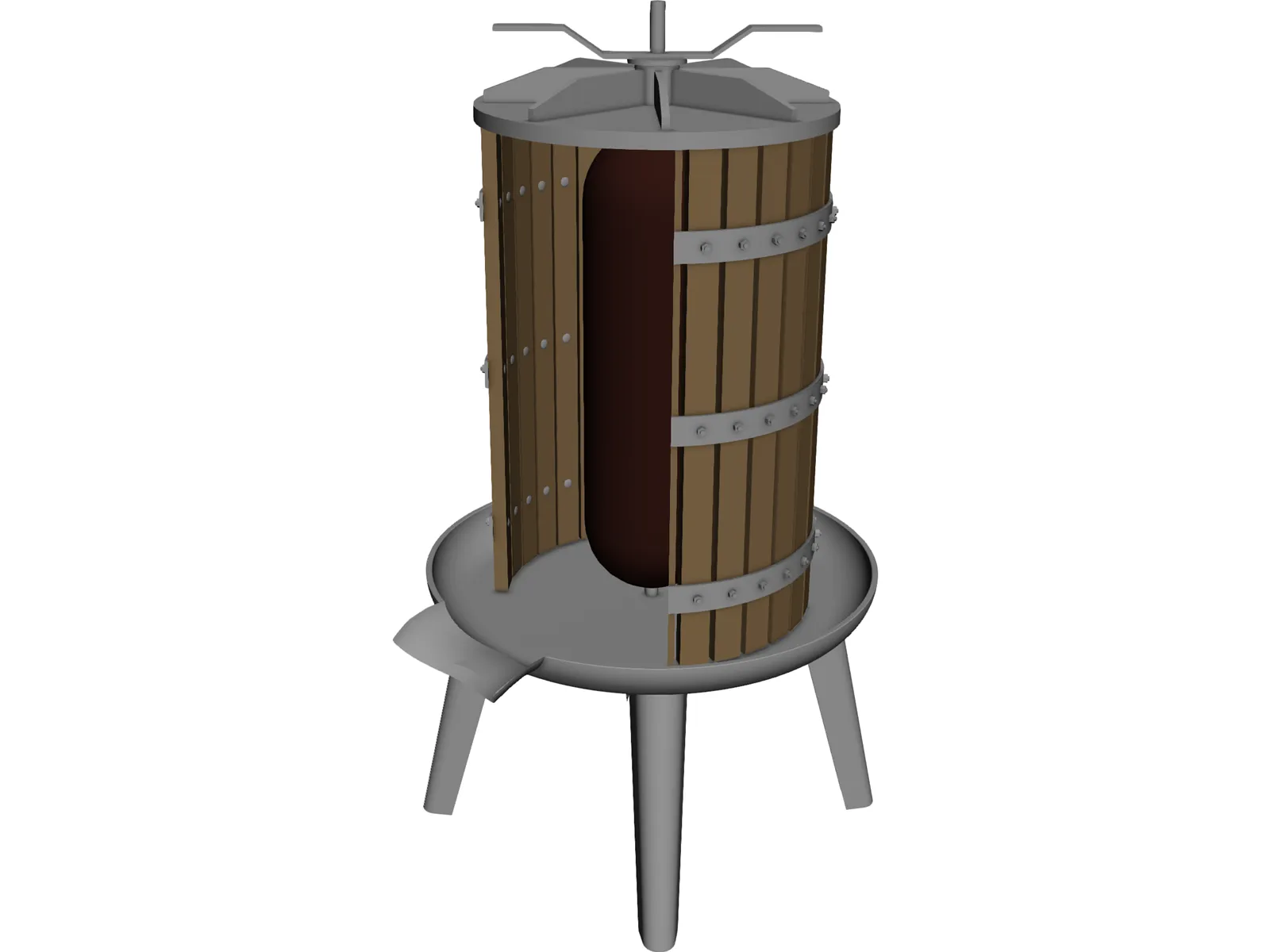Grape Press 3D Model main preview