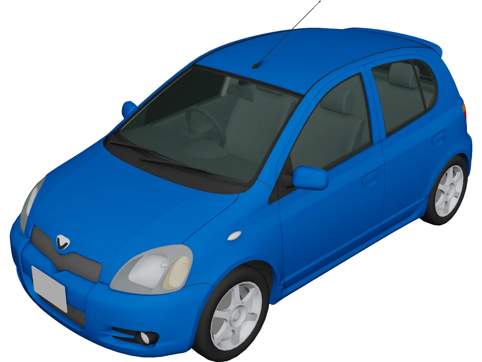 Toyota Vitz (2002) 3D Model main preview