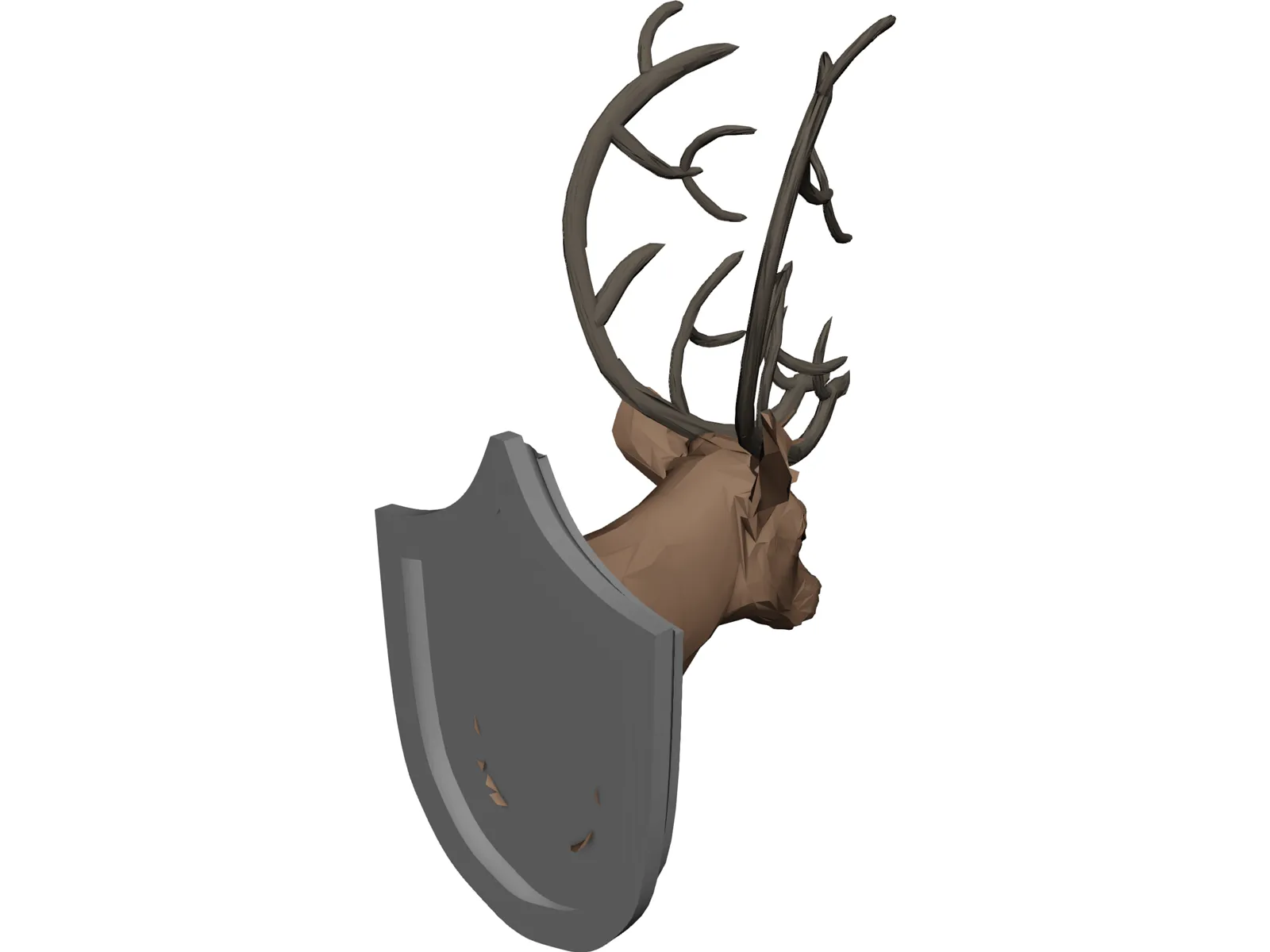 Deer on Wall 3D Model main preview