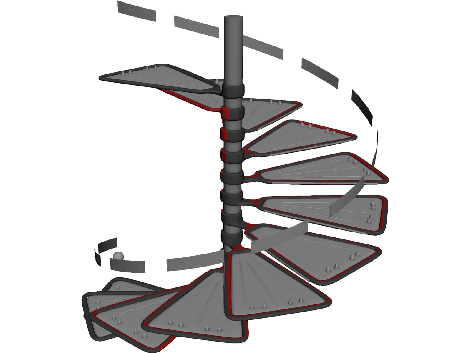 Snail Stair 3D Model main preview
