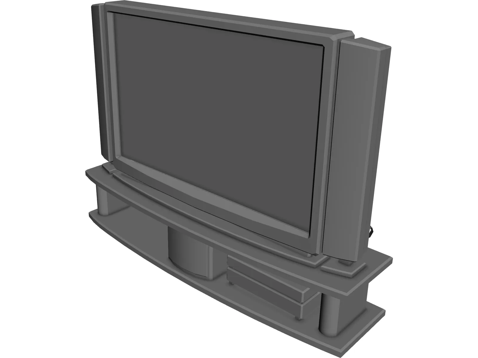 Phillips PlasmaVision TV 3D Model main preview