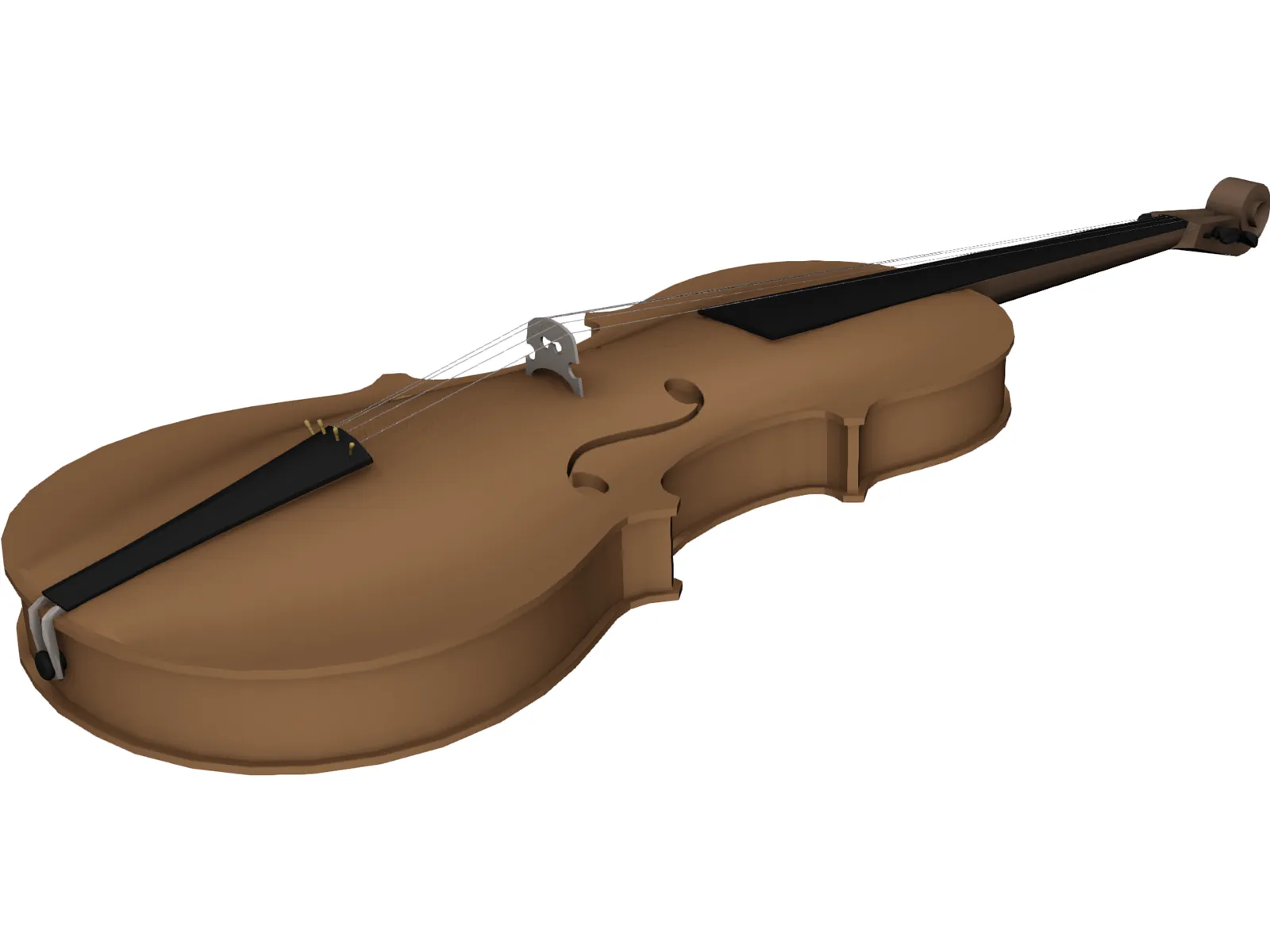 Violin 3D Model main preview