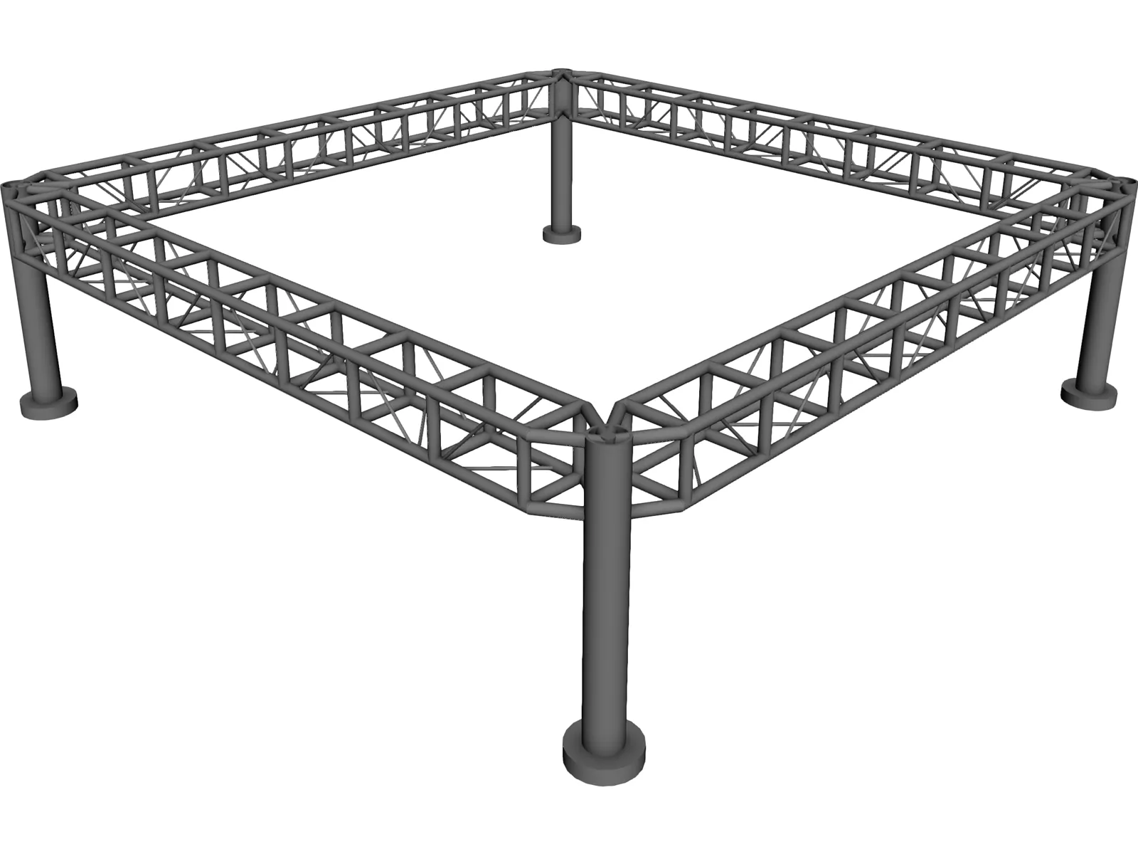 Metal Lighting Rig 3D Model main preview
