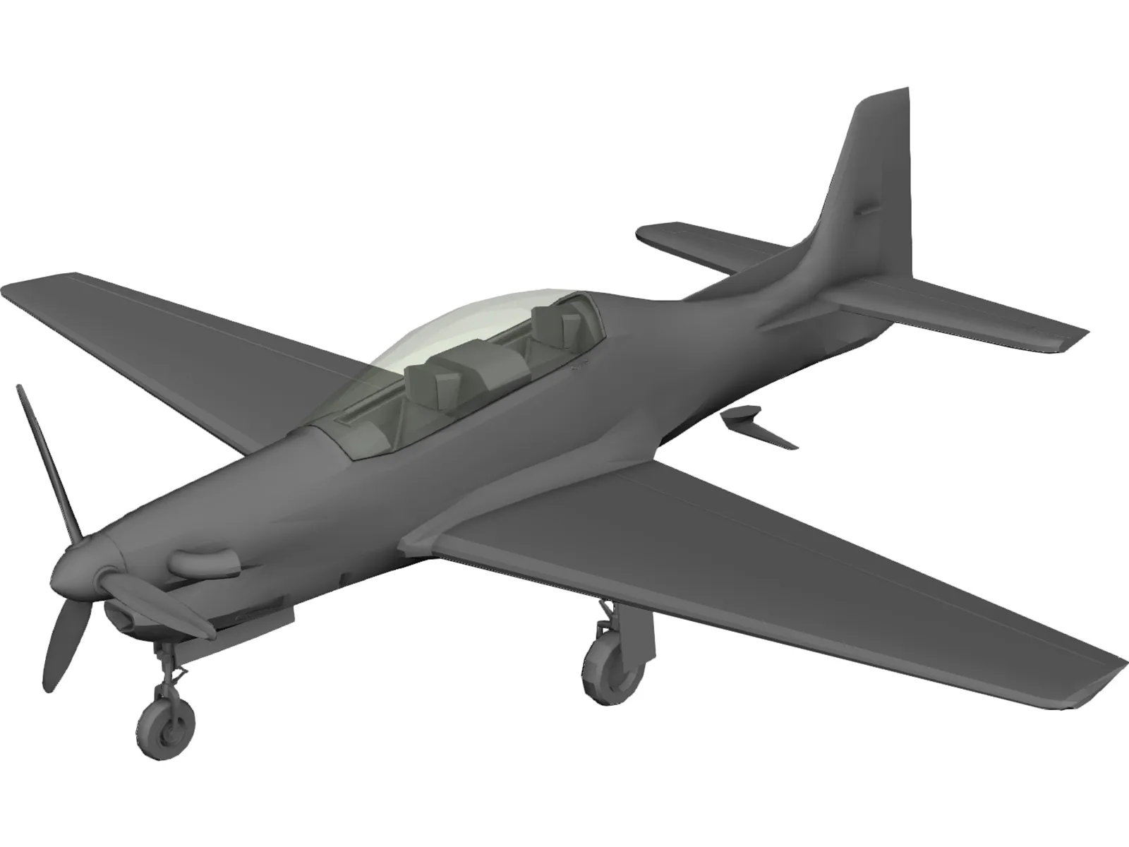 Embraer EMB 312 Tucano 3D Model main preview