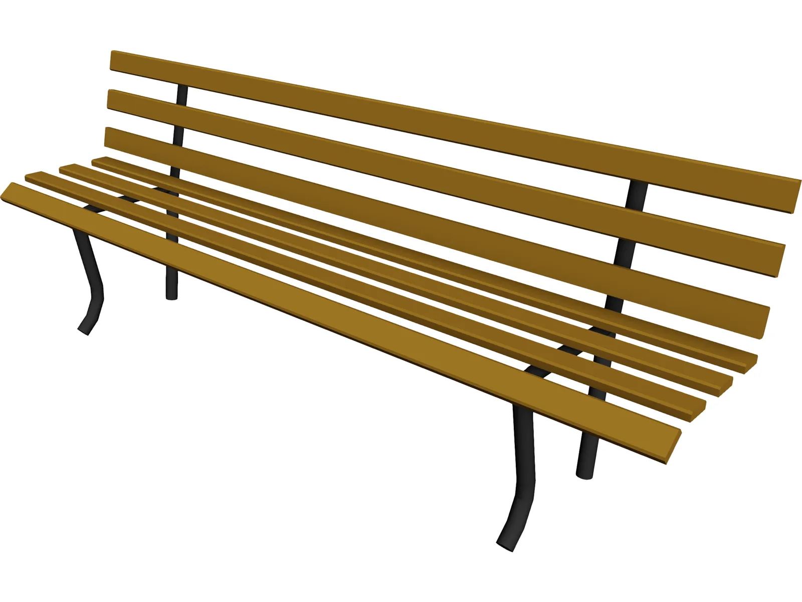 Bench 3D Model main preview